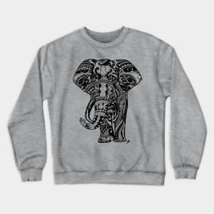 Elephant tribal pattern mandala Crewneck Sweatshirt